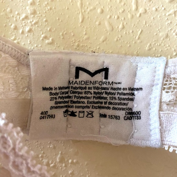 White lace sheer MAIDENFORM bra - Picture 4 of 5